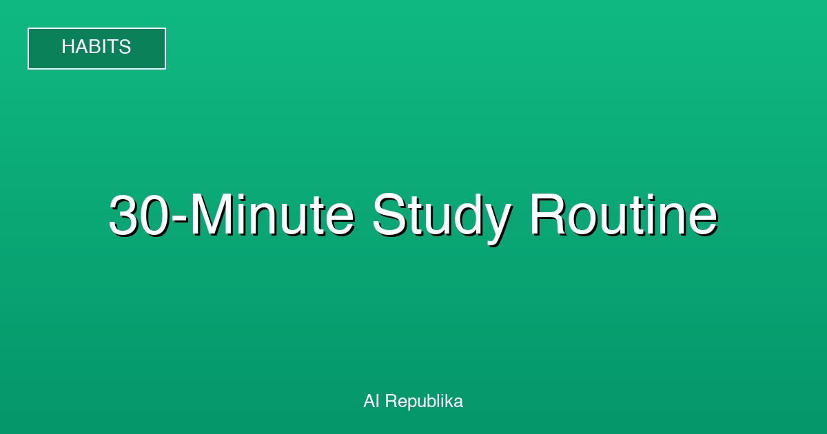 Minimalistic timer symbolizing a focused 30-minute AI study session