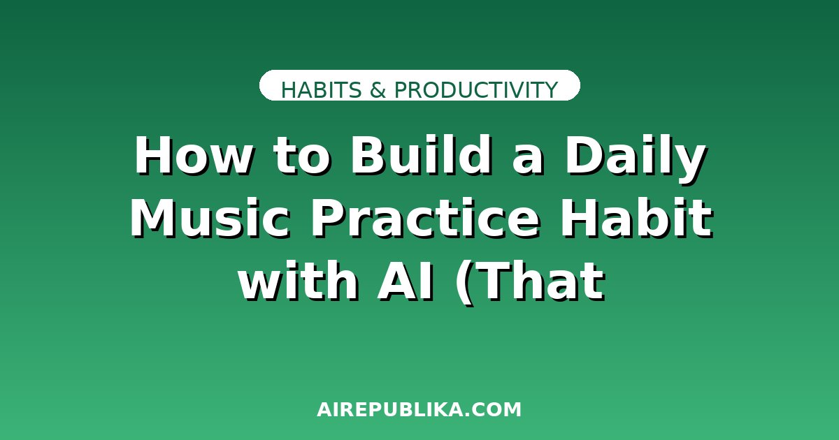 How to Build a Daily Music Practice Habit with AI (That Actually Sticks) illustration