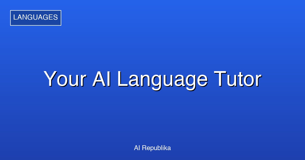 Abstract AI helping with language learning and conversations