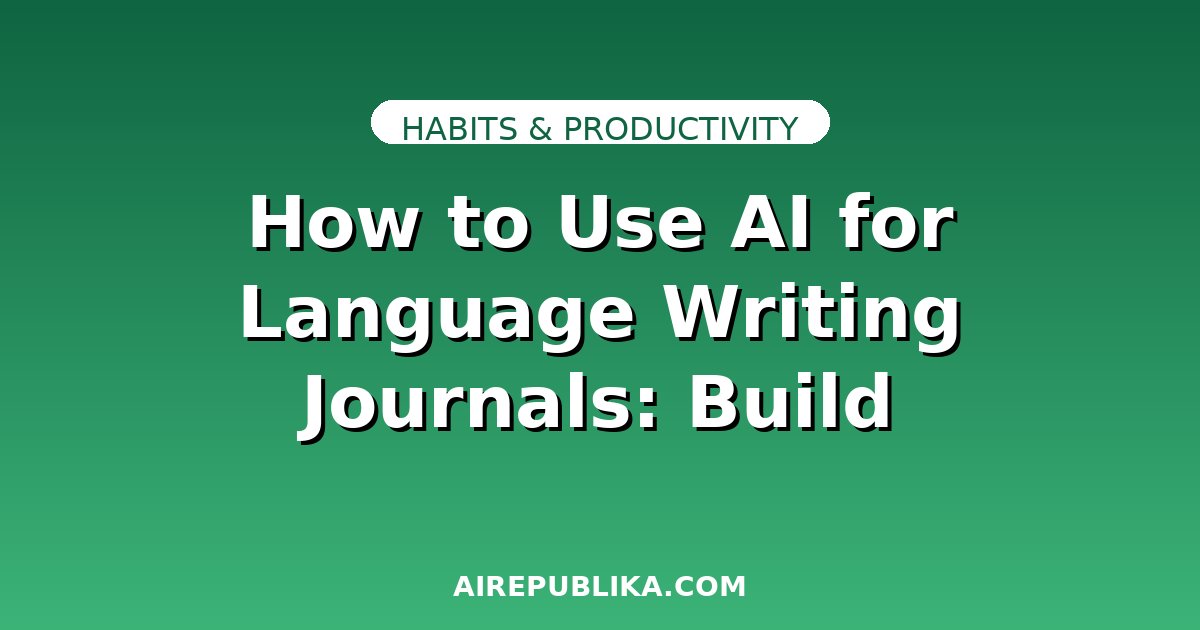 How to Use AI for Language Writing Journals: Build Fluency Through Daily Writing illustration