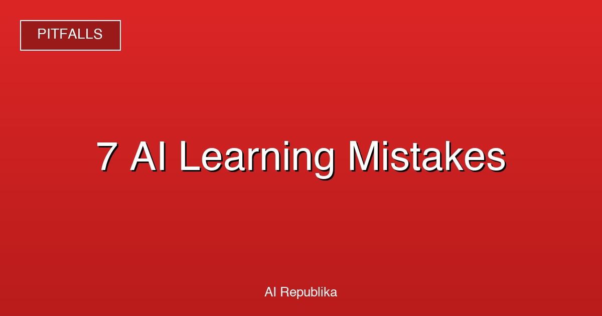 Abstract illustration of common mistakes when using AI for learning
