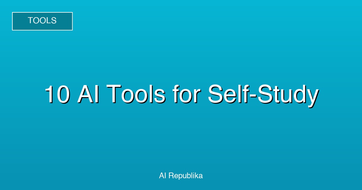 Abstract icons representing different AI tools for self-study
