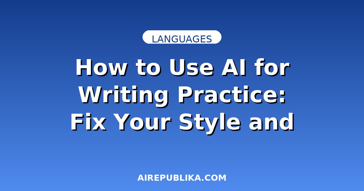 How to Use AI for Writing Practice: Fix Your Style and Grammar Faster illustration
